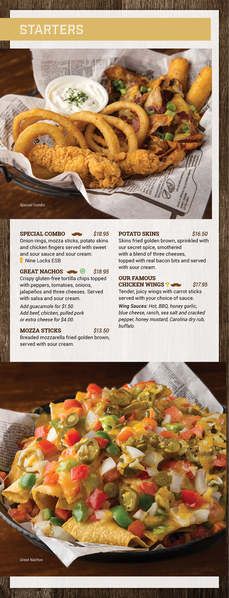 Your Father's Moustache Food Main Menu Brunch Drinks and Desserts